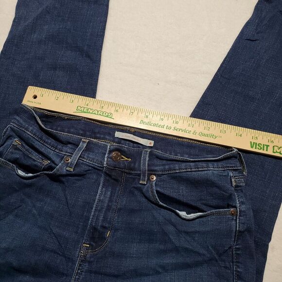 Levi's Classic Straight Womens Tag Size 6 (28x28) Denim Blue Jeans Stretch - Picture 10 of 12